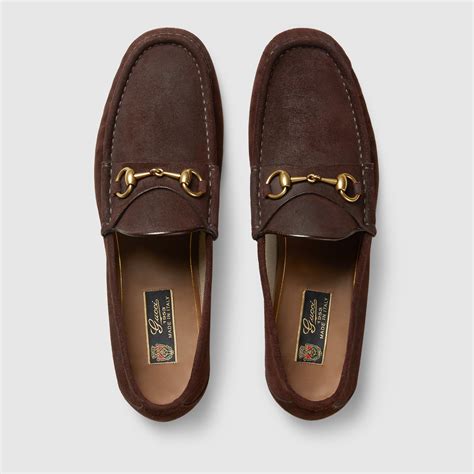 gucci men's 1953 horsebit studded suede|Gucci Horsebit.